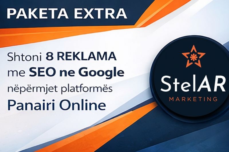 Paketa EXTRA me 8 reklama, për bizneset me profil aktiv te Panairi Online, branding biznesi, identitet vizual, krijim logoje, logo profesionale, dizajn identiteti marke, ndërtim imazhi biznesi, brandim profesional